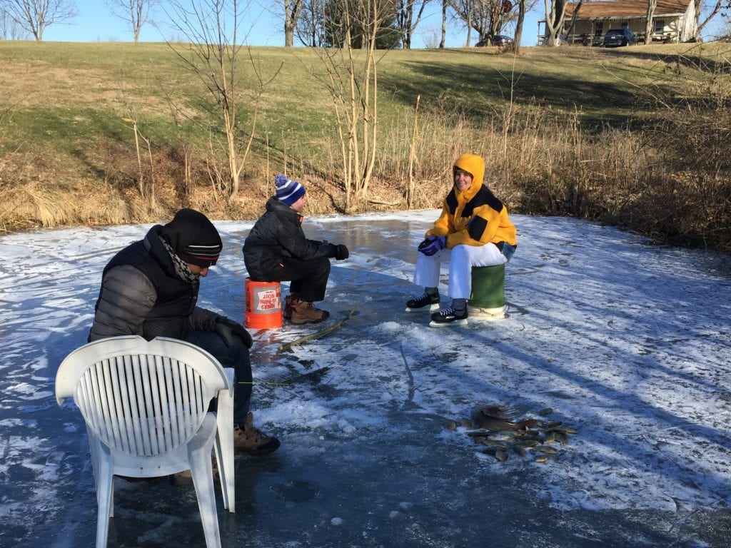 ice fishing | fish pond